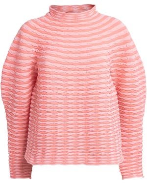 Pleats Please Issey Miyake Colourful Mushroom Knit Top - Pink