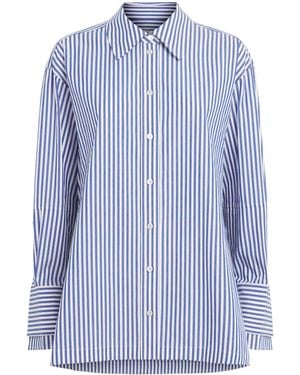 JOSEPH Cotton Stripe Theia Shirt - Blue