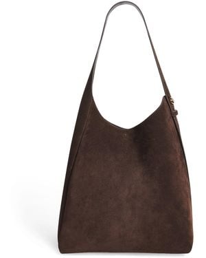 Tory Burch Suede Romy Shoulder Bag - Brown