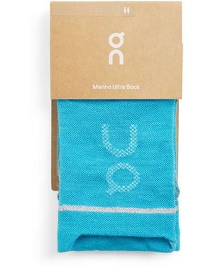 On Shoes Merino-Blend Ultra Socks - Blue