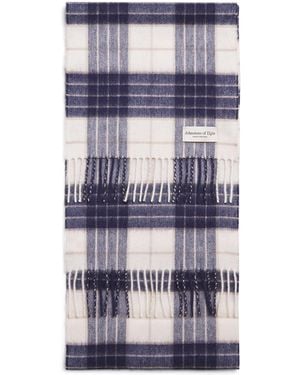 Johnstons of Elgin Cashmere Tartan Scarf - Blue