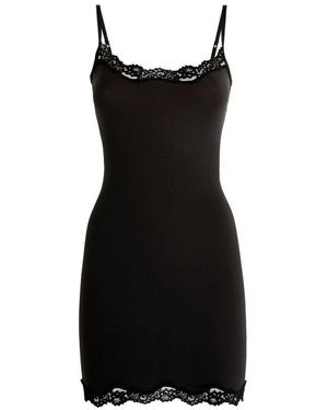 Skims Fits Everybody Lace-Trim Slip Dress - Black