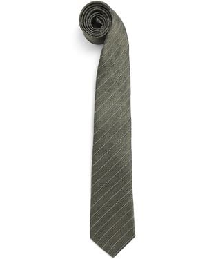 Canali Silk Stripe Tie - Green