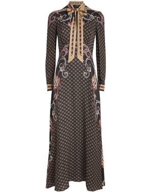 Etro Printed Maxi Tunic Dress - Brown