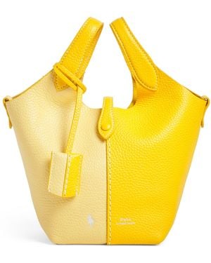 Polo Ralph Lauren Small Leather Polo Play Cross-Body Bag - Yellow