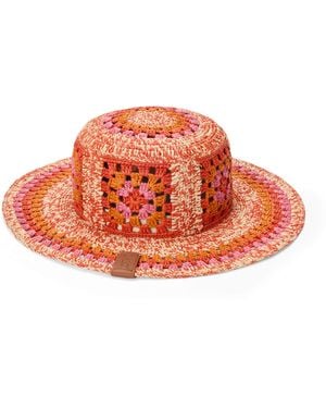 Loewe X Paula's Ibiza Raffia Crochet Hat - Red