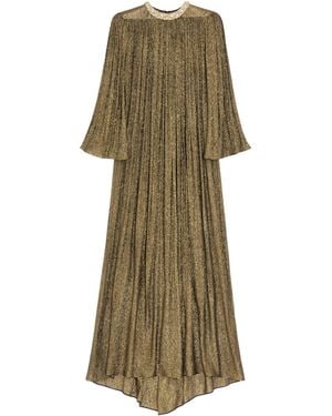Valentino Lurex Embellished Gown - Green