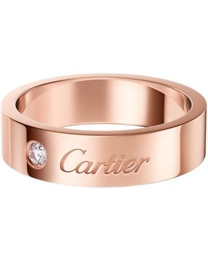 Cartier And Diamond C De Wedding Ring - Pink