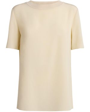 JOSEPH Silk Rubin T-Shirt - Natural