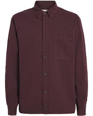 Citizens of Humanity Cotton-Linen Cairo Shirt - Purple