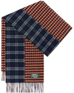 Loewe X Cosima Von Bonin Wool-Cashmere Check Scarf - Blue