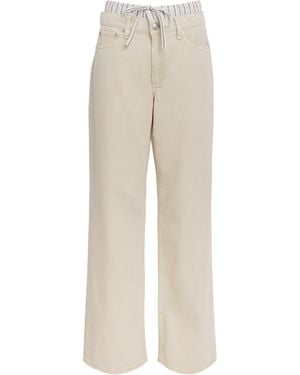 Rag & Bone Saige Boxer Low-Rise Straight Jeans - Natural