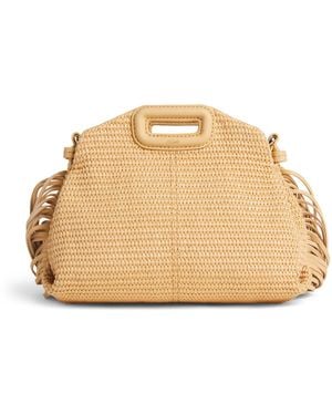 Maje Raffia-Effect Miss M Shoulder Bag - Natural