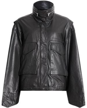 AllSaints Clay Leather Jacket - Black