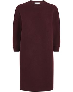 Max Mara Wool-Blend Jersey Mini Dress - Purple