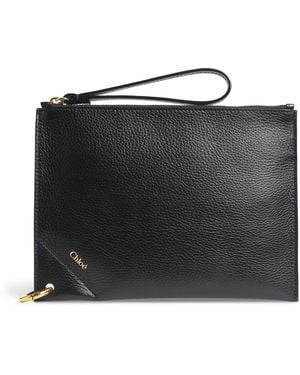 Chloé Leather Spin Pouch - Black