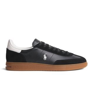 Polo Ralph Lauren Leather Bedford Trainers - Black