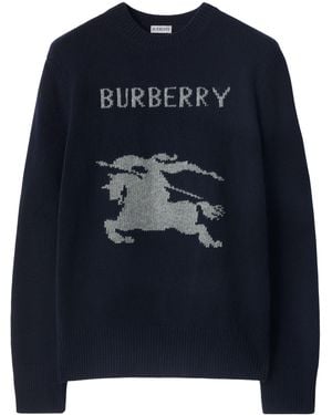 Burberry Wool-Cashmere Ekd Sweater - Blue