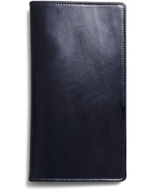 Swaine Leather Bifold Tall Jacket Wallet - Blue