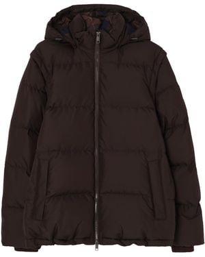 Burberry Detachable-Sleeve Bideford Puffer Jacket - Black