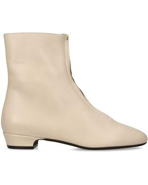 Herbert Levine Leather Easy Does It Ankle Boots - Natural