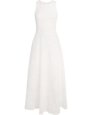 Eleventy X Harrods Linen Floral-Embroidered Dress - White