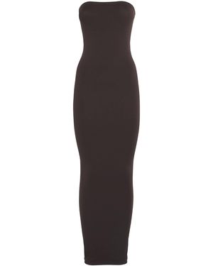 Wolford Strapless Fatal Midi Dress - Brown