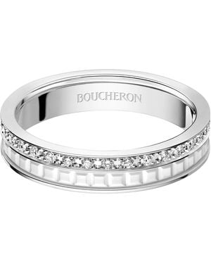 Boucheron And Diamond Quatre Double Edition Wedding Band - Metallic