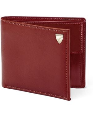Aspinal of London Leather Bifold Coin Wallet - Red