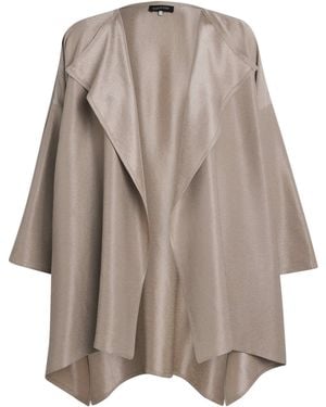 Eskandar Silk Plissé Short Jacket - Brown