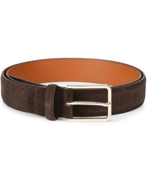 Santoni Suede Belt - Brown