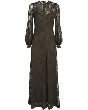 Zimmermann Lace-Silk Memento Maxi Dress - Black
