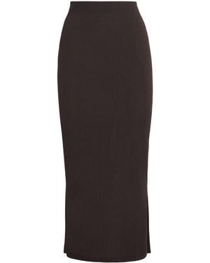 Wolford Wool-Blend Seamless Midi Skirt - Brown