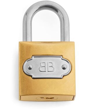 Balenciaga Bb Padlock Charm - White