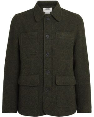 Oliver Spencer Wool Addington Overshirt - Green