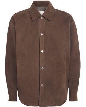 Ami Paris Suede Overshirt - Brown