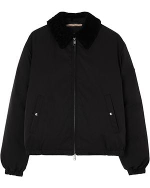 Burberry Farnborough Aviator Bomber Jacket - Black