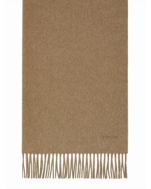 Max Mara Cashmere Fringed Scarf - Natural