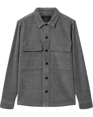AllSaints Corduroy Hawker Overshirt - Grey