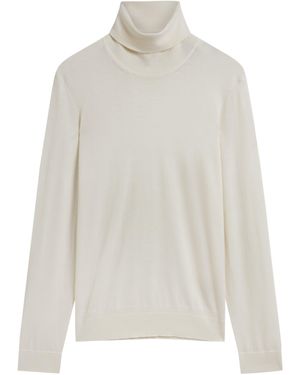 dunhill Superfine Cashmere Rollneck Jumper - White