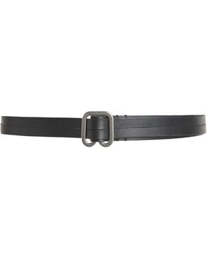 Issey Miyake Leather Fork Belt - Black