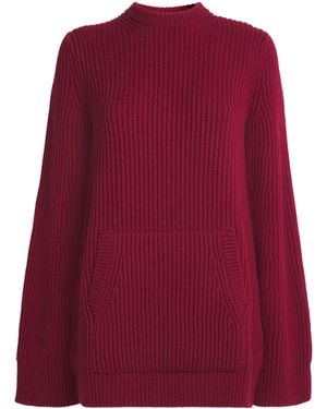 Max Mara Wool-Cashmere Mini Dress - Red
