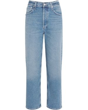 Citizens of Humanity High-Waist Delfina Straight Jeans - Blue