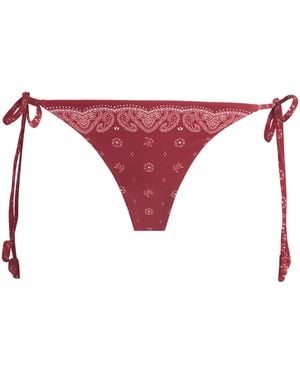 Devon Windsor Bandana Print Eadie Bikini Briefs - Red