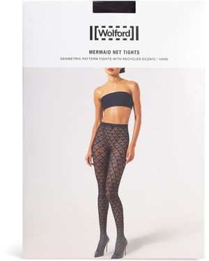 Wolford Mermaid Net Tights - White