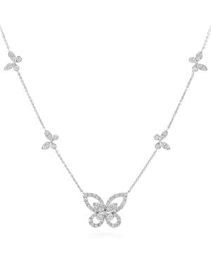 Graff And Diamond Multi Butterfly Necklace - Metallic