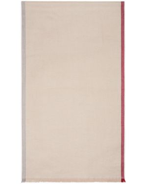 Brunello Cucinelli Wool-Cashmere Diagonal Scarf - Natural