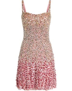 Jenny Packham Embellished Nima Mini Dress - Red