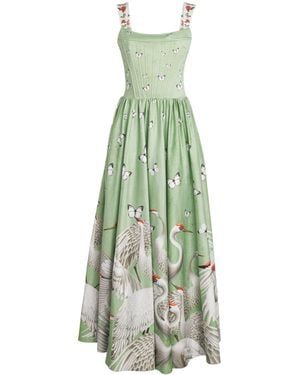 Alice + Olivia Butterfly Guinevere Maxi Dress - Green