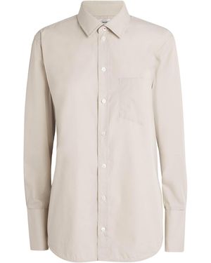 Victoria Beckham Cotton Tab-Detail Shirt - White